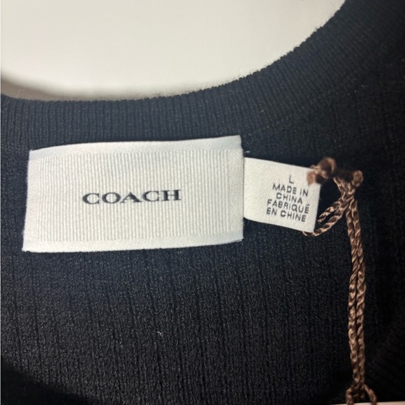 NWT Coach Knit Tank Black L - Picture 2 of 8